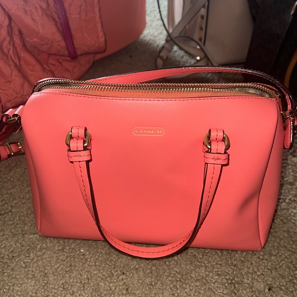Coach-coral pink- great condition